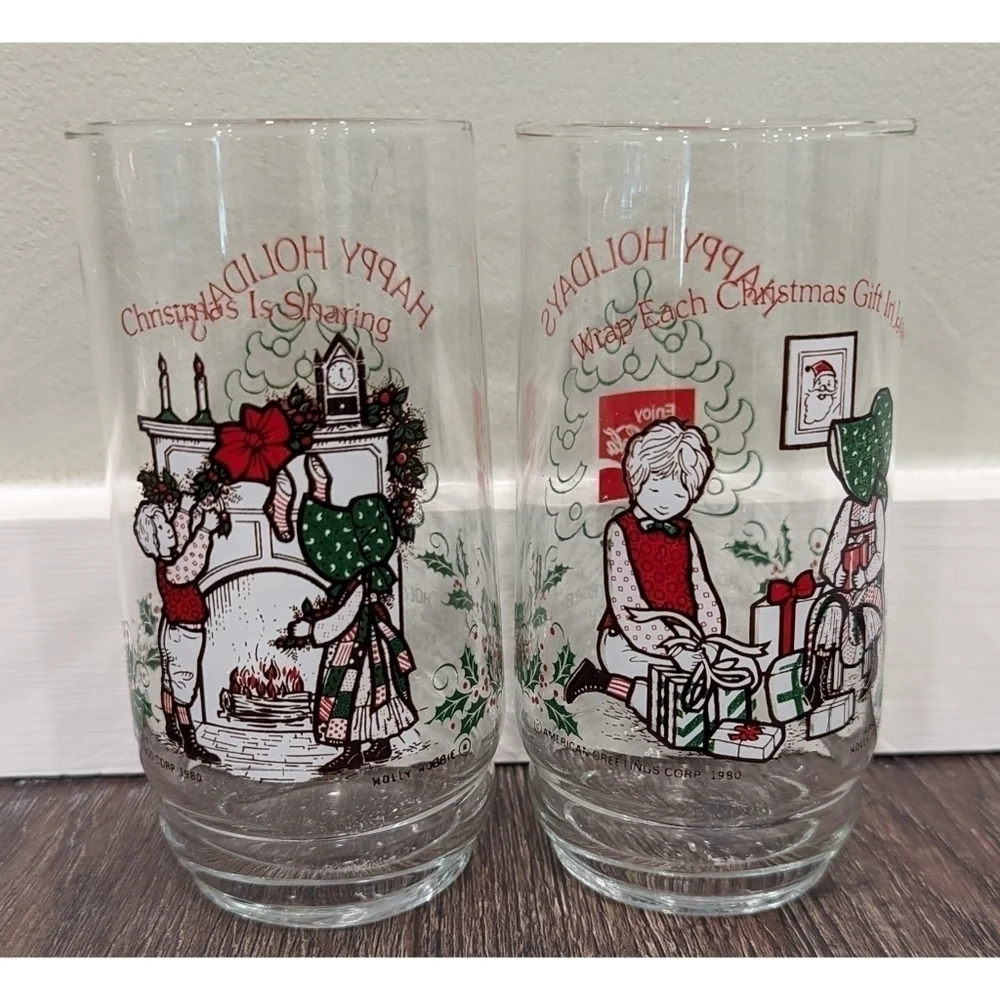 Vintage 1980 Holly Hobbie Coca Cola Christmas Deck the Halls Set